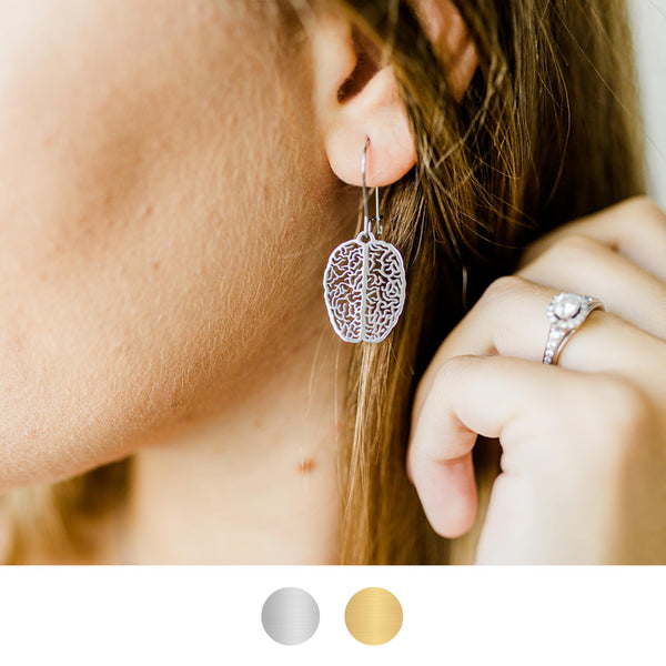 Anatomical Brain Earrings from Ad Astra Boutique in Canada