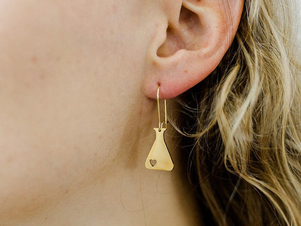 Erlenmyer Flask Earrings from Ad Astra Boutique in Canada