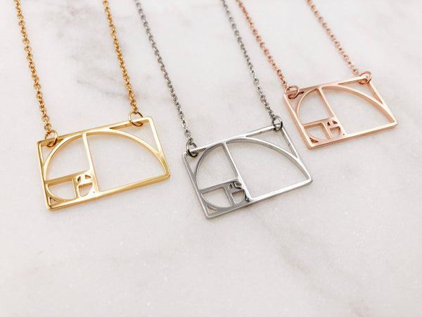 Golden Ratio Rectangle Necklace from Ad Astra Boutique in Canada